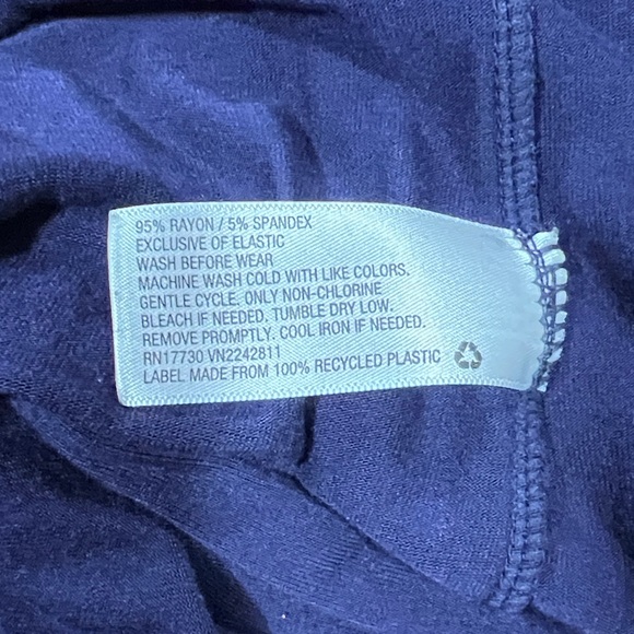 Art Class Navy Sleeveless Ruffle Mock Neck Dress - Picture 4 of 4